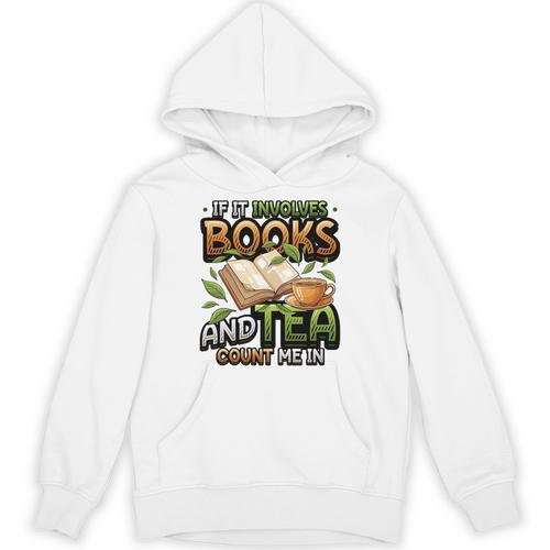 Bookworm If It Involves Books And Tea Lover Reading Premium Tri-Blend Unisex Hoodie - Bookorys