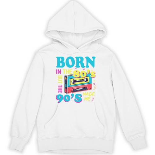 Born In The 80's But 90's Made Me Nostalgia Cassette Tape Premium Tri-Blend Unisex Hoodie - Figerry