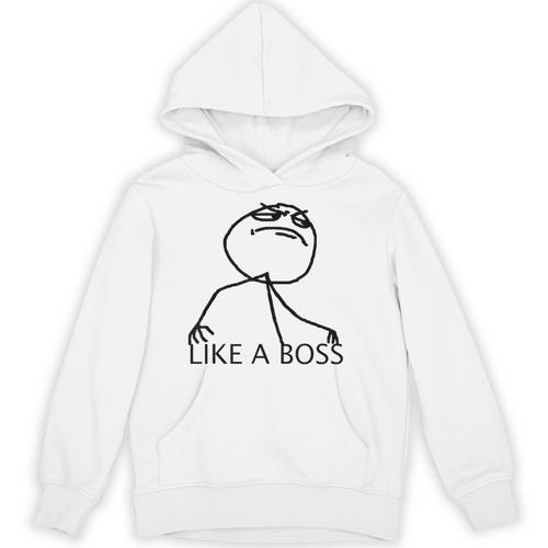 Like A Boss Rage Comic Meme Classic Internet Nostalgia Tee Unisex Hoodie - Figerry