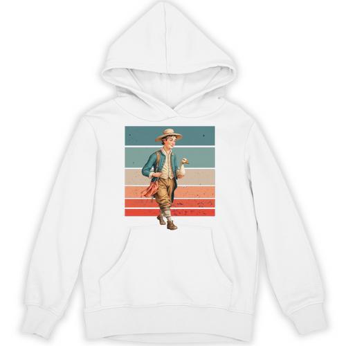 Boy Goose Vintage Rural Pastoral Charm Nostalgia Simple Life Unisex Hoodie - Figerry