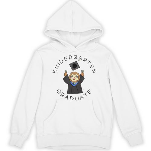 Boys Girls Kindergarten Graduate Sloth Graduation Cap Unisex Hoodie - Best Gift Smart