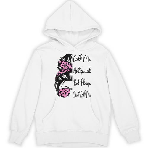 Call Me Antisocial But Please Don't Call Me Introvert Raglan Baseball Tee Unisex Hoodie - Raresse
