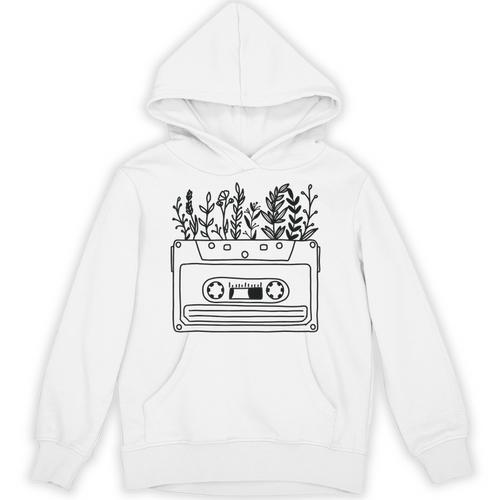 Cassette Tee 80s 90s Retro Party Costume Nostalgia Cassette Unisex Hoodie - Figerry