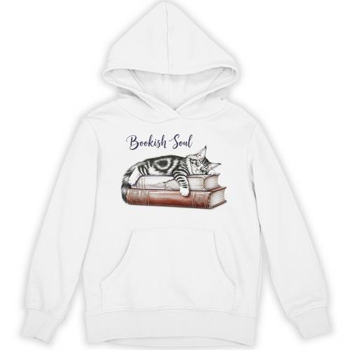 Cat Life Books And Cats Cat Lover Cat Mom Book Lovers Unisex Hoodie - Bookorys AU