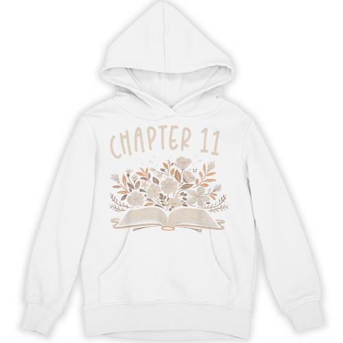 Chapter 11th Birthday Bookworm 11 Years Old For Book Lovers Unisex Hoodie - Bookorys