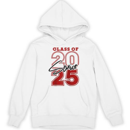 Class Of 2025 Senior 2025 Graduation Red Raglan Baseball Tee Unisex Hoodie - Best Gift Smart