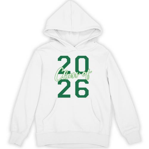 Class Of 2026 Graduation Varsity Green And On The Back Unisex Hoodie - Best Gift Smart