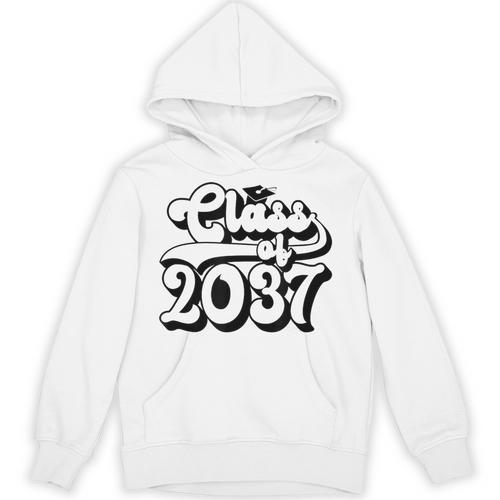 Class Of 2037 Senior Retro 2037 Grad Graduate Graduation Unisex Hoodie - Best Gift Smart