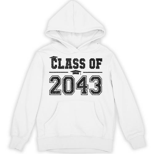 Class Of 2043 Grow With Me Graduation First Day Of School Unisex Hoodie - Best Gift Smart