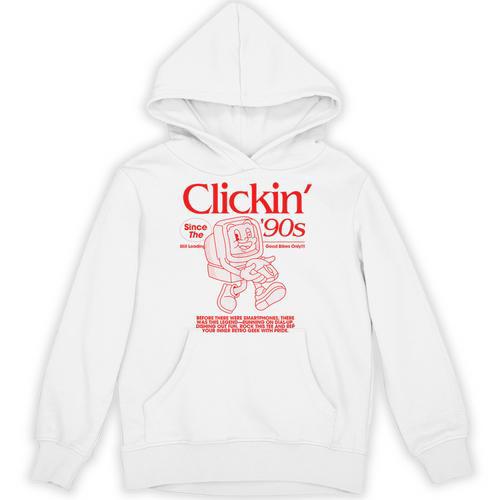 Clickin' Since The 90s Retro Computer Nostalgia Unisex Hoodie - Figerry