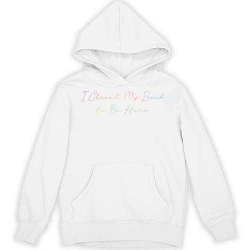 I Closed My Book To Be Here Tie Dye Book Lovers Librarian Unisex Hoodie - Bookorys