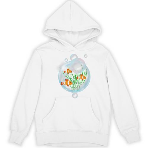 Clownfish Anemonefish Bubbles Water Frutiger Aero Y2K Style Unisex Hoodie - Figerry