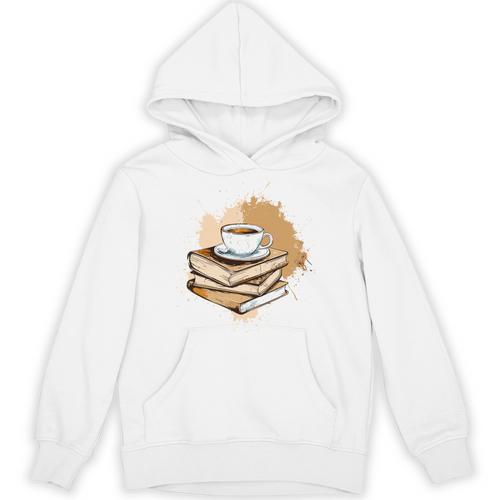 Coffee And Books Adult Books Lover Reading Unisex Hoodie - Bookorys