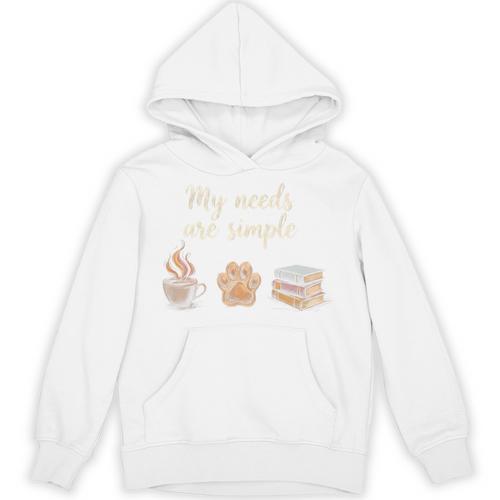 Coffee Paw Print Book Lover Reading Simple Life Bookworm Premium Tri-Blend Unisex Hoodie - Bookorys