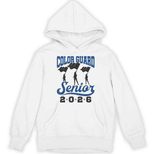 Color Guard Senior 2026 Flags Marching Band Graduation Grad Unisex Hoodie - Best Gift Smart