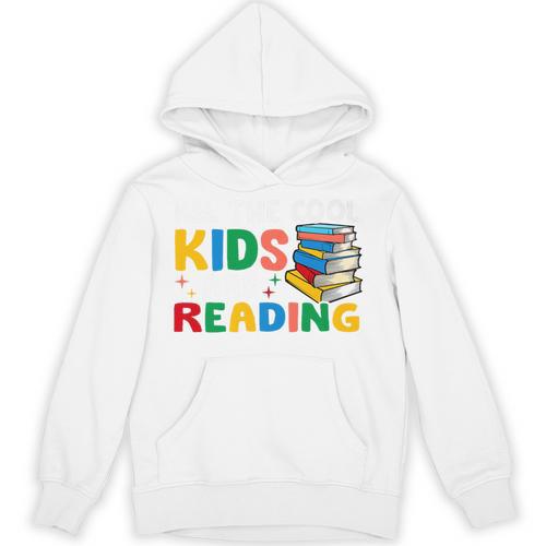 All The-Cool Kids Are Reading Teacher Book Lover Librarian Premium Unisex Hoodie - Bookorys UK
