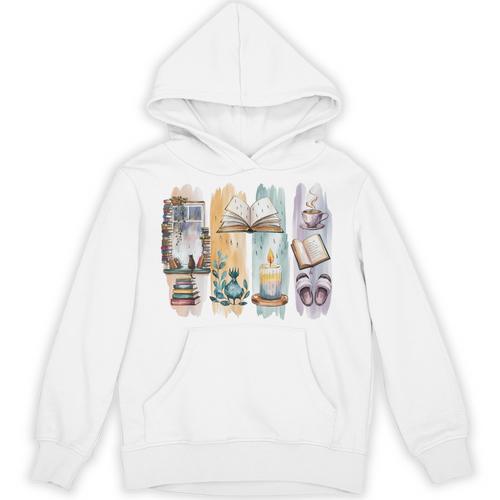 Coquette Bookworm Reading Enthusiast Book Lover Book Unisex Hoodie - Bookorys