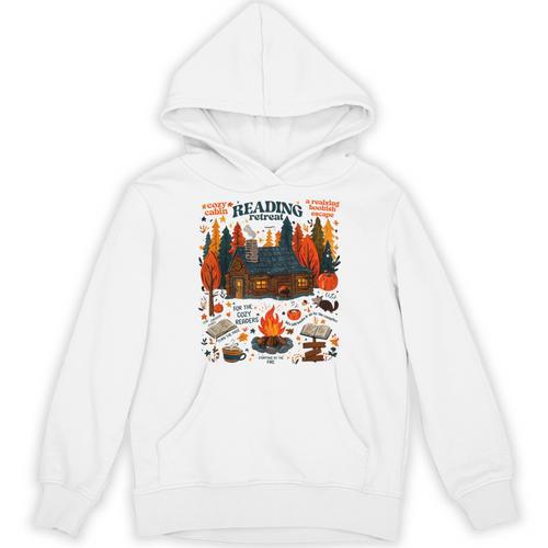 Cozy Reading Cabin Retreat Fall Bookish Autumn Cozy Reader Unisex Hoodie - Bookorys DE