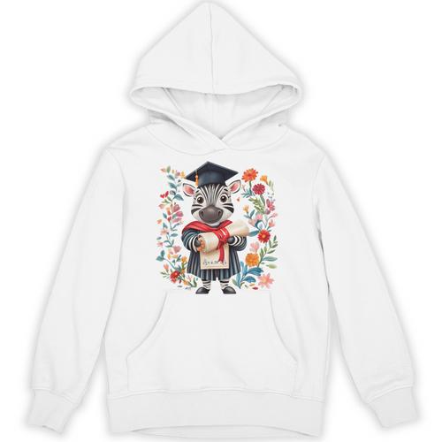 Cute Graduation Zebra Holding Diploma T Shirt Unisex Hoodie - Best Gift Smart