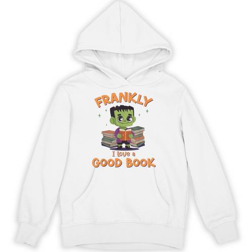 Cute Halloween Teacher Librarian Frankenstein Reading Books Unisex Hoodie - Bookorys CA