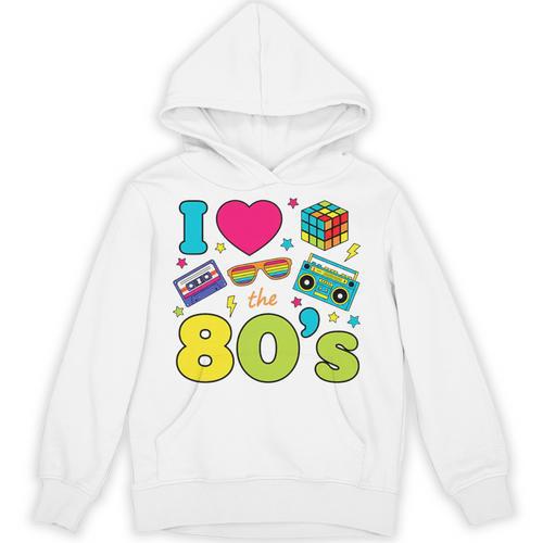 Dad I Love The 80's Retro 80s Nostalgia For Dad Premium Tri-Blend Unisex Hoodie - Figerry
