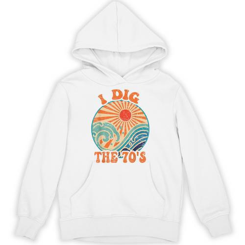 I Dig The 70s Aesthetic Nostalgia 1970's Retro 70s Party Unisex Hoodie - Figerry