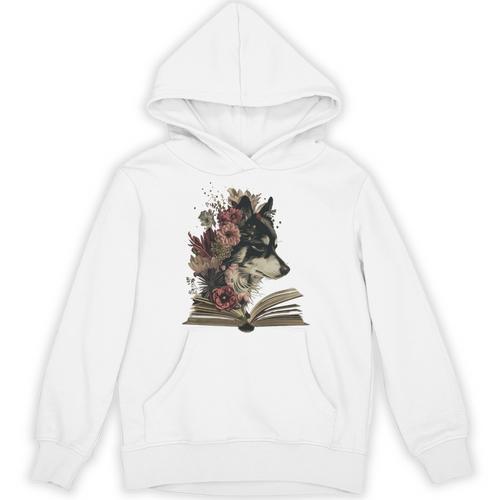 Dog Book Flower Unisex Hoodie - Bookorys