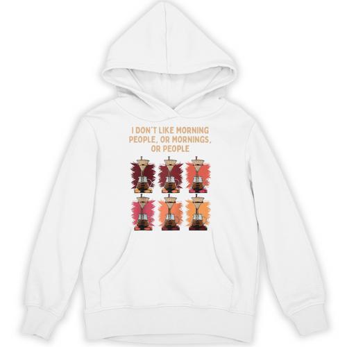I Dont Like Morning People Introvert Coffee Lover Antisocial Raglan Baseball Tee Unisex Hoodie - Raresse
