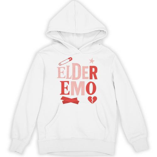 Elder Emo Retro Punk Typography Nostalgia Premium Tri-Blend Unisex Hoodie - Figerry