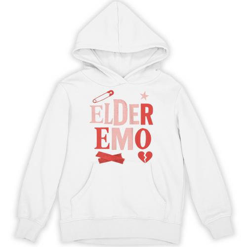 Elder Emo Retro Punk Typography Nostalgia Unisex Hoodie - Figerry
