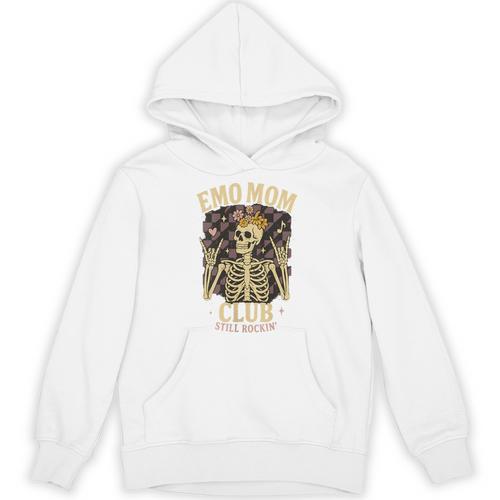 Emo Mom Club Still Rockin Skeleton Nostalgia Women Mother Unisex Hoodie - Figerry