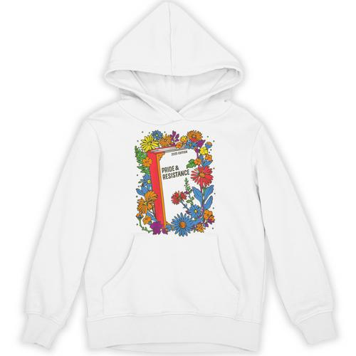 Equal Rights Book Flower Resist Feminist LGBTQ Floral Unisex Hoodie - Bookorys AU