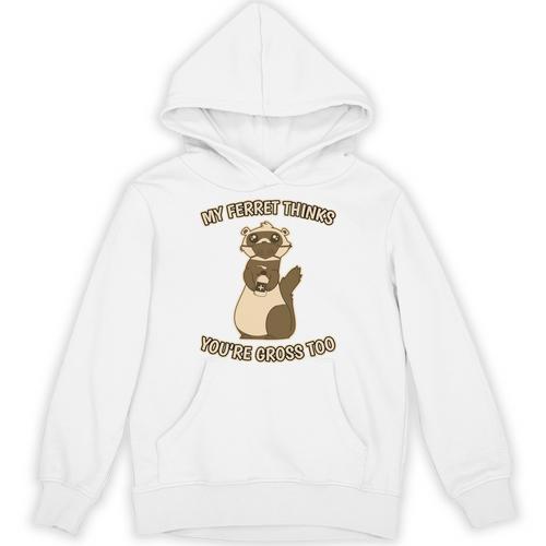 Ew People Ferret Saying Mask Introvert Ferrets Unisex Hoodie - Raresse