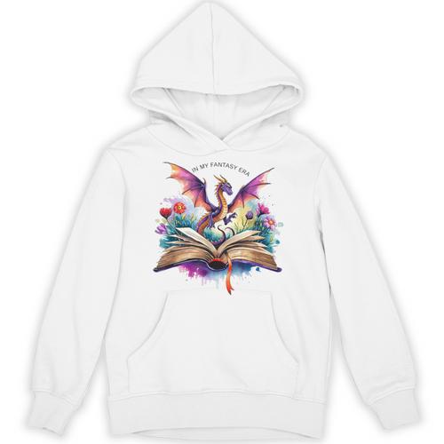 In My Fantasy Era Magic Dragon Book Unisex Hoodie - Bookorys