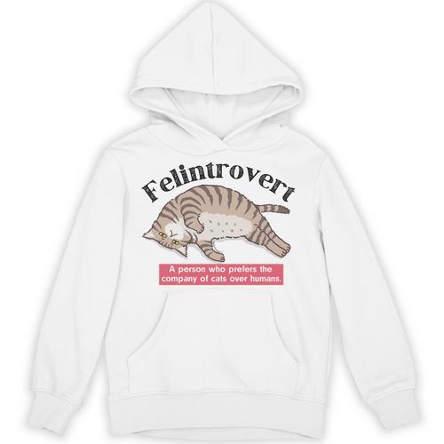 Felinetrovert CAT Lover Kitten CATS Funny Meme Introvert Pet Unisex Hoodie - Raresse