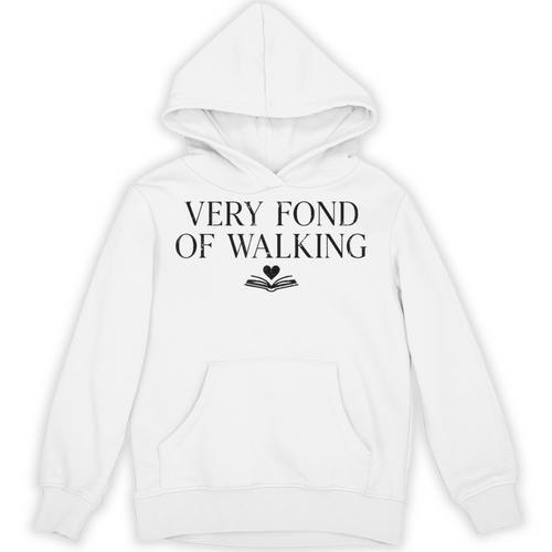Very Fond Of Walking Book Lover Mom Walking Bookish Unisex Hoodie - Bookorys