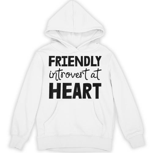 Friendly Introvert At Heart Raglan Baseball Tee Unisex Hoodie - Raresse