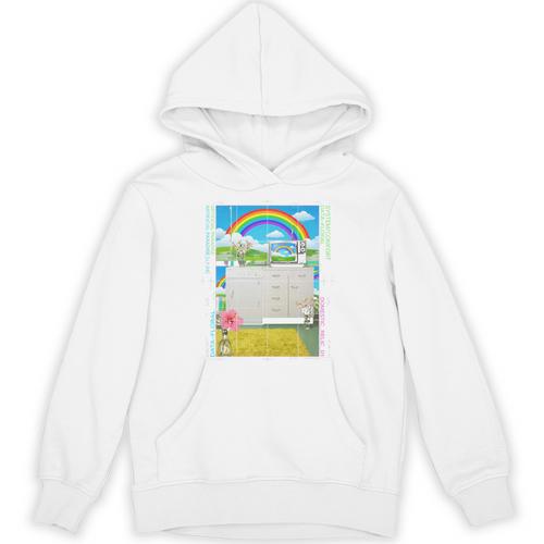 Frutiger Aero Aesthetic Rainbow Glitch Art Unisex Hoodie - Figerry