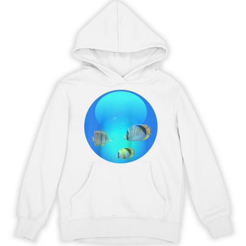 Frutiger Aero Aesthetic Tech Orb Fishes Raglan Baseball Tee Unisex Hoodie - Figerry
