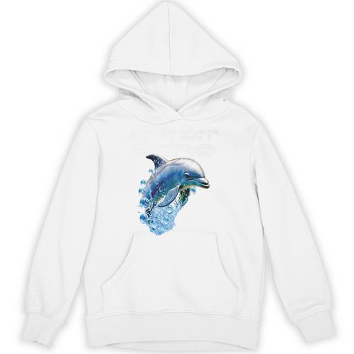 Frutiger Aero Splashy Dolphin Y2k Aesthetic Graphic Premium Unisex Hoodie - Figerry