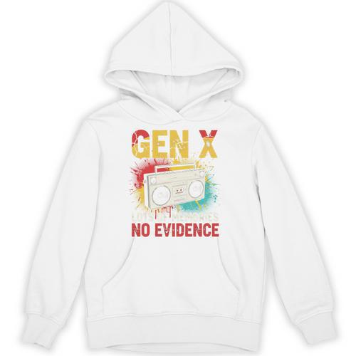 Gen X Lots Of Memories No Evidence Retro Nostalgia Humor Unisex Hoodie - Figerry