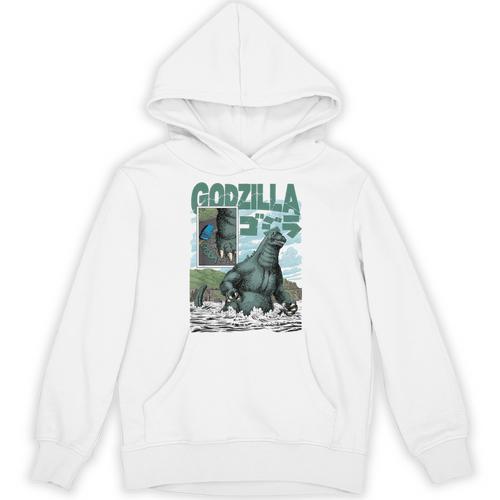Godzilla Ocean Scene Comic Book Illustration Movie Monster Unisex Hoodie - Bookorys