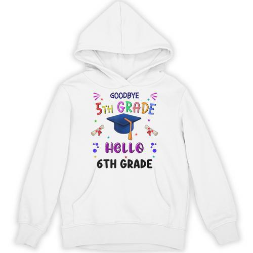 Goodbye 5th Grade Graduation 2025 6th Grade Graduate Kids Unisex Hoodie - Best Gift Smart