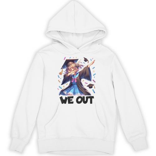 We Out Graduate Dabbing Anime Girl Grad Graduation Unisex Hoodie - Best Gift Smart