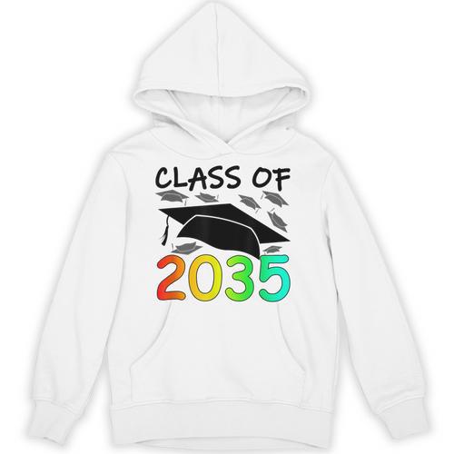 Graduation Class Of 2035 Hand Prints Space Pre-K -12th Grade Unisex Hoodie - Best Gift Smart
