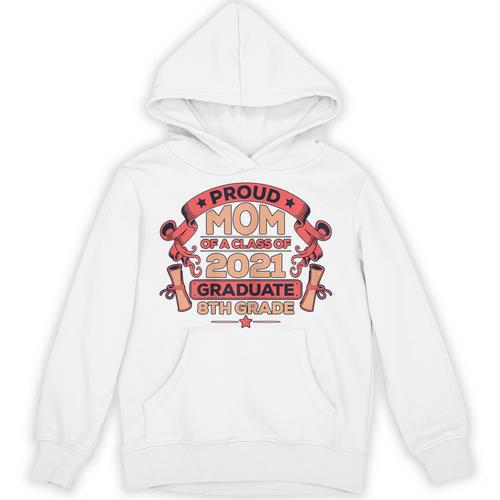 Graduation Proud Mom Of 8th Grade Graduate Unisex Hoodie - Best Gift Smart