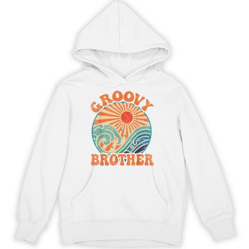 Groovy Brother 70s Aesthetic Nostalgia 1970's Retro Brother Unisex Hoodie - Figerry