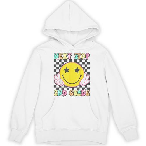 Groovy Next Stop 2nd Grade 1st Grade Graduation 2025 Unisex Hoodie - Best Gift Smart