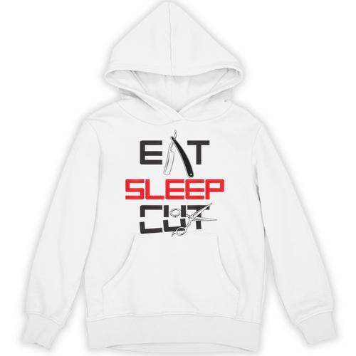 Haircutter Barber Eat Sleep Cut Barbering Graduation Unisex Hoodie - Best Gift Smart