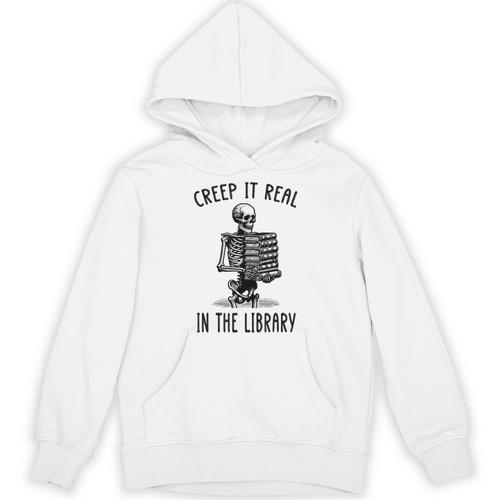 Halloween Skeleton Pun Book Lover Library Joke Unisex Hoodie - Bookorys DE